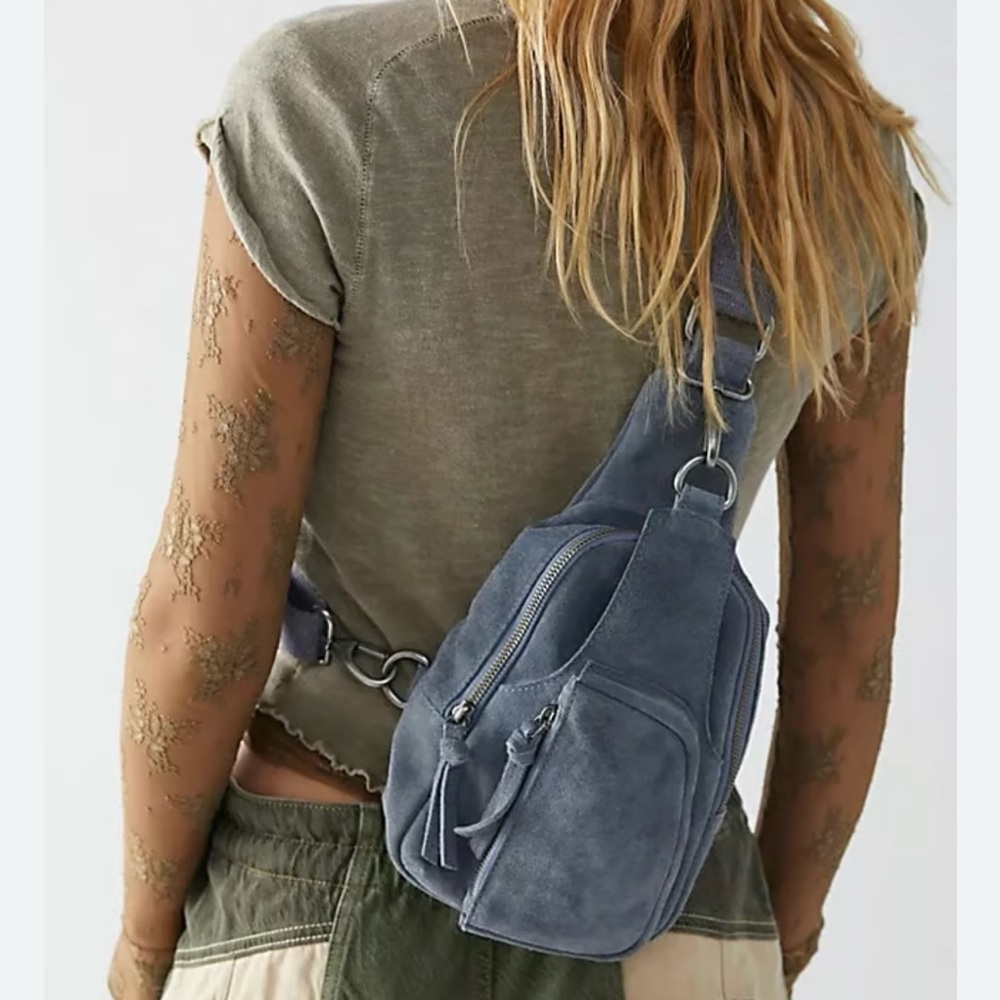 Free People Blue Hudson Sling Bag